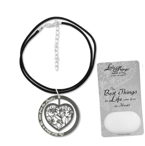 The Best Things... Necklace by Little Things Mean A Lot - With 1.5" Heart Pendant
