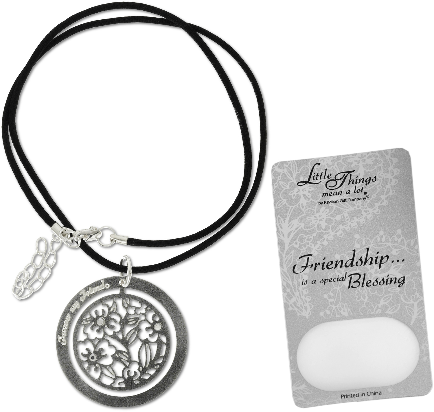 Friend Necklace by Little Things Mean A Lot - Friend Necklace - With 1.5" Circle Pendant