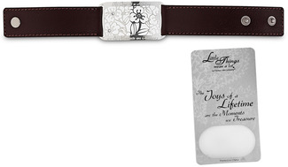 The Joys of a ... Bracelet by Little Things Mean A Lot - 8.5" x 1" Brown Leather