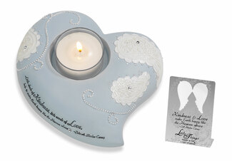 Kindness and Love by Little Things Mean A Lot - 4.75" Heart Tea Light Holder