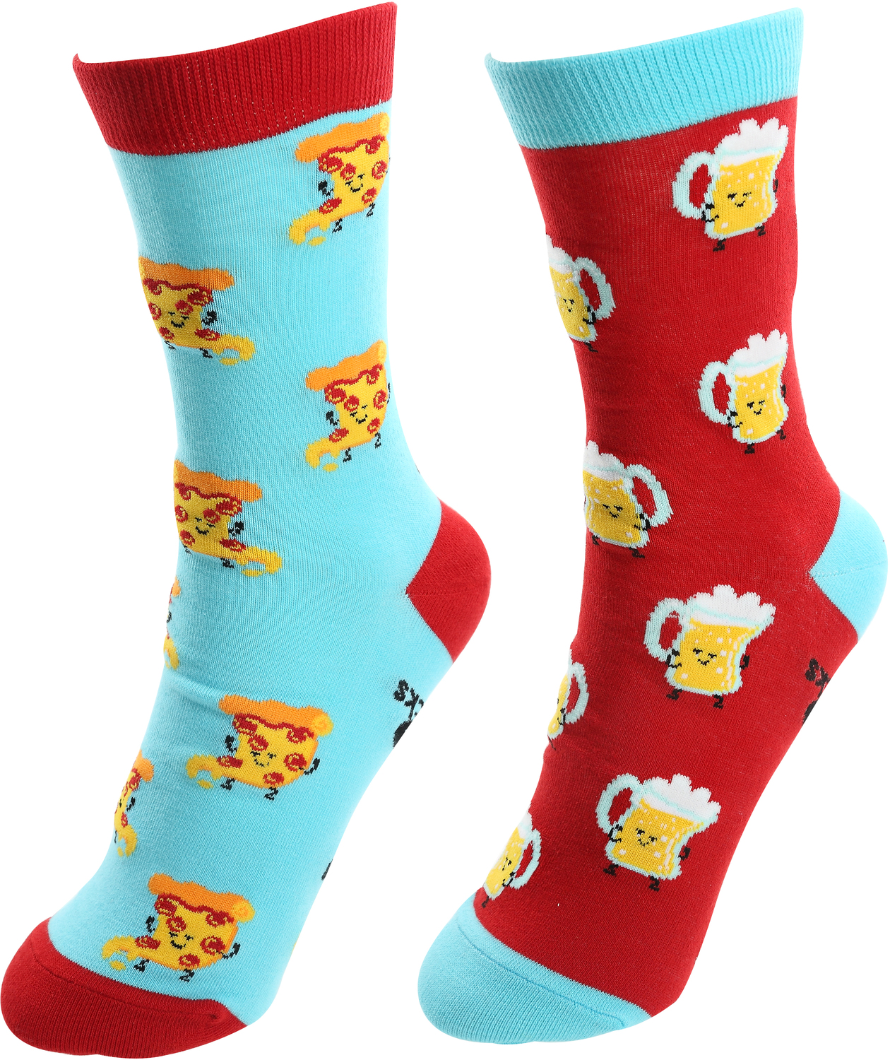 Beer and Pizza by Late Night Snacks - Beer and Pizza - M/L Unisex Sock