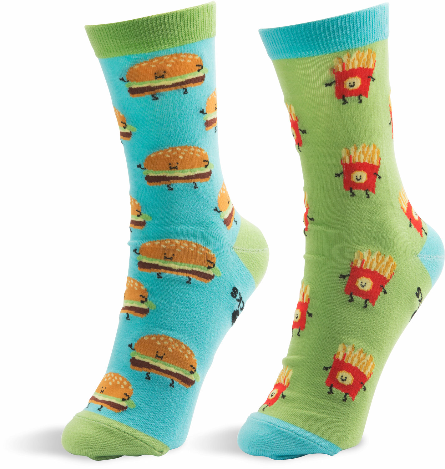 Cheeseburger and Fries by Late Night Snacks - Cheeseburger and Fries - M/L Unisex Sock