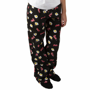 Bacon and Eggs by Late Night Snacks - XS Black Unisex Lounge Pants