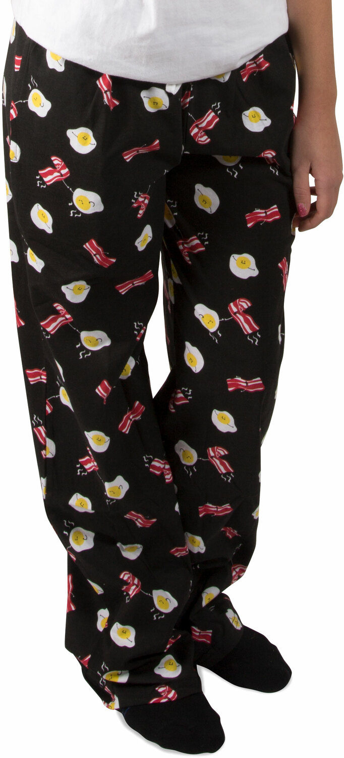 Bacon and Eggs by Late Night Snacks - Bacon and Eggs - L Black Unisex Lounge Pants