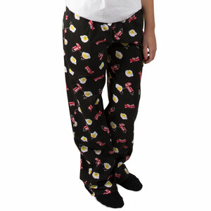 Bacon and Eggs by Late Night Snacks - L Black Unisex Lounge Pants