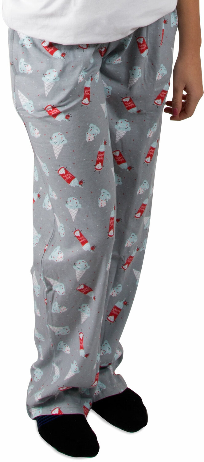 Ice Cream and Whipped Cream by Late Night Snacks - Ice Cream and Whipped Cream - XS Gray Unisex Lounge Pants