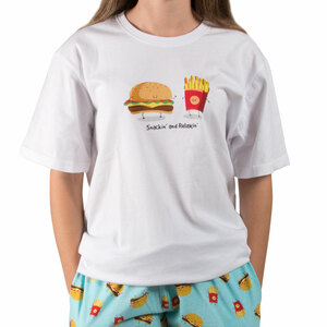 Cheeseburger and Fries by Late Night Snacks - S Unisex T-Shirt