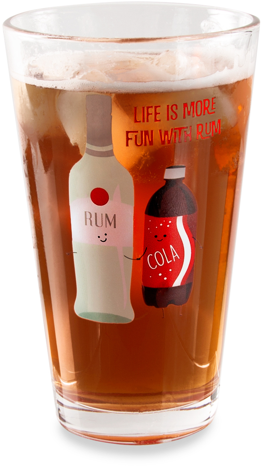 Rum & Cola by Late Night Last Call - Rum & Cola - 16 oz Pint Glass Tumbler