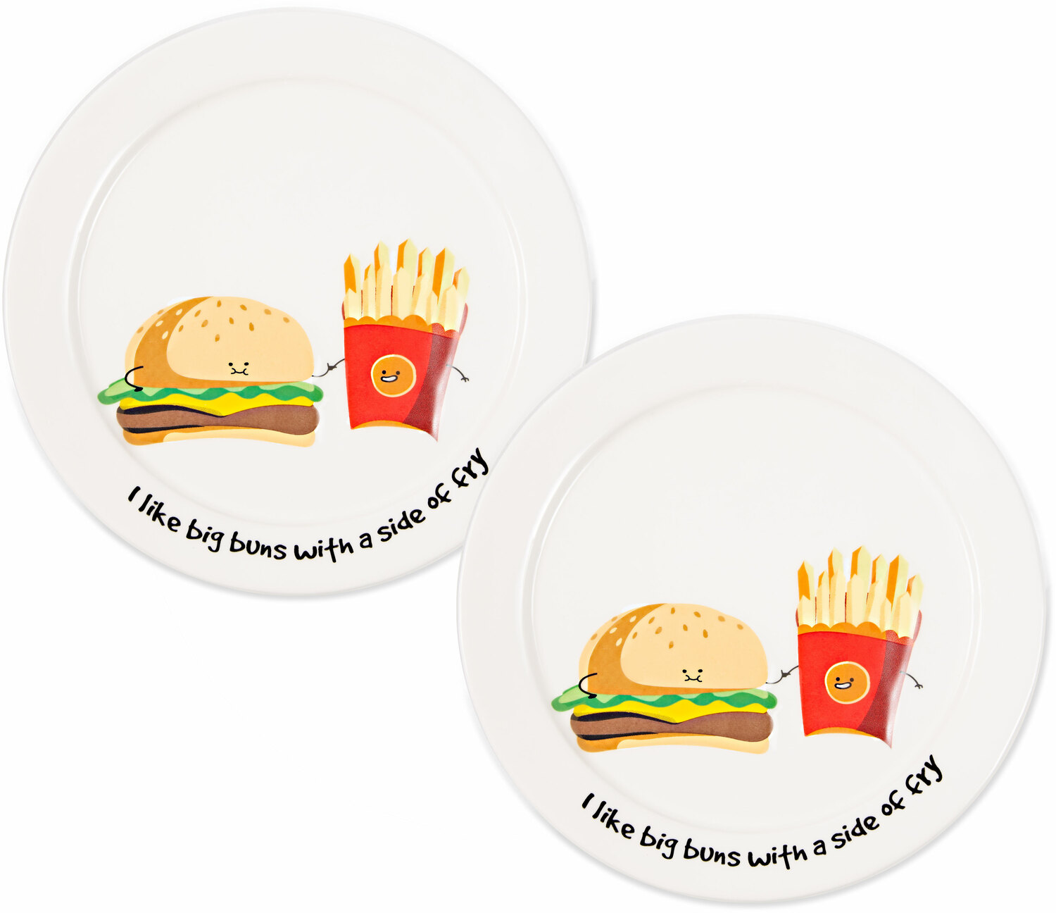 Big Buns by Late Night Snacks - Big Buns - 7" Appetizer Plates
(Set of 2) 