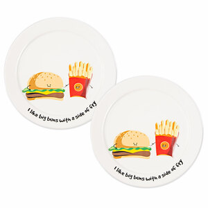 Big Buns by Late Night Snacks - 7" Appetizer Plates
(Set of 2) 