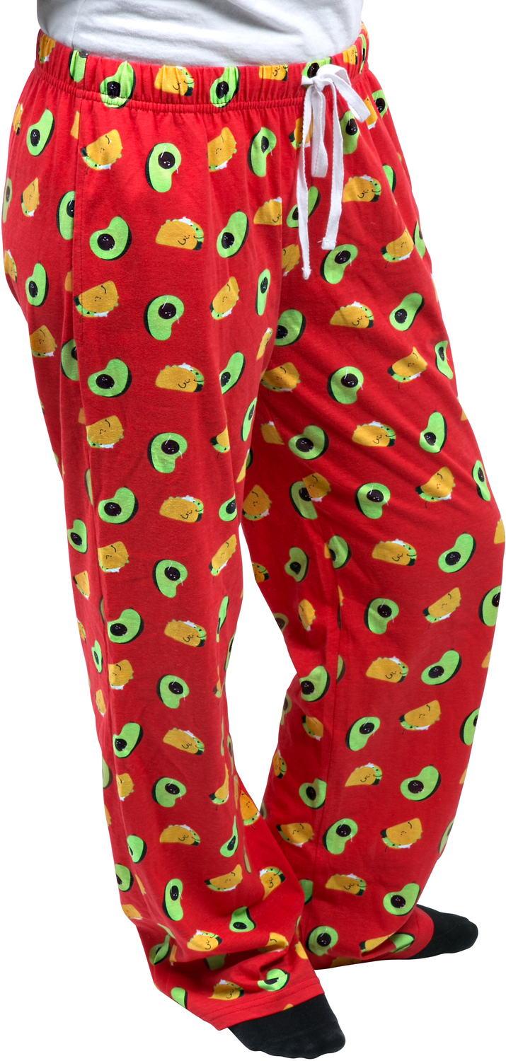 Taco and Avocado by Late Night Snacks - Taco and Avocado - XL Red Unisex Lounge Pants