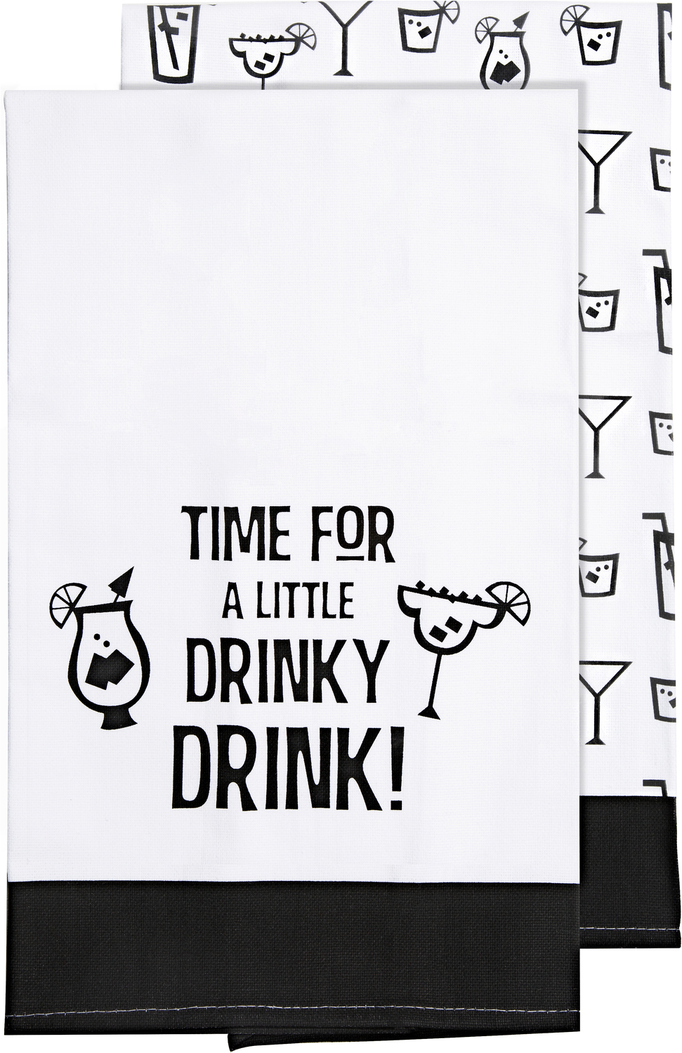 Drinky Drink by Late Night Last Call - Drinky Drink - Tea Towel Gift Set (2 - 19.75" x 27.5")