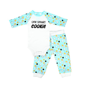 Smart Cookie by Late Night Snacks - 6-12 Months
Light Blue Bodysuit & Pants Set