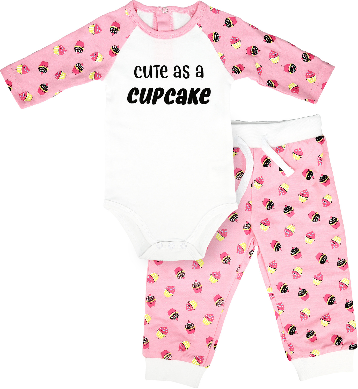 Cute as a Cupcake by Late Night Snacks - Cute as a Cupcake - 6-12 Months
Pink Bodysuit & Pants Set
