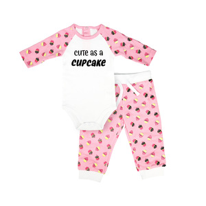 Cute as a Cupcake by Late Night Snacks - 6-12 Months
Pink Bodysuit & Pants Set