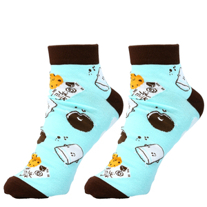 Cookies and Milk by Late Night Snacks - Cotton Blend Ankle Socks