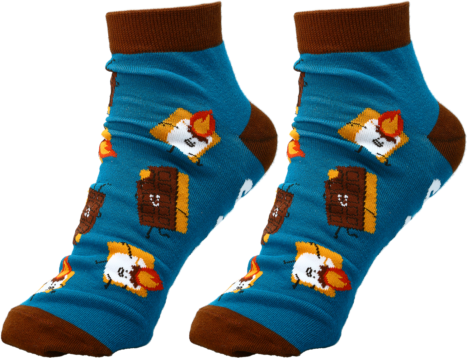 S'mores by Late Night Snacks - S'mores - Cotton Blend Ankle Socks