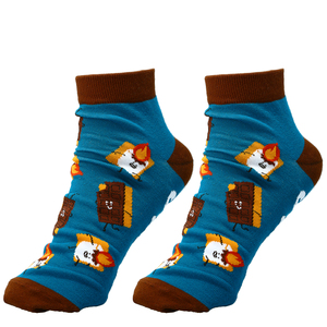 S'mores by Late Night Snacks - Cotton Blend Ankle Socks