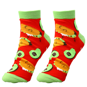 Taco and Avocado by Late Night Snacks - Cotton Blend Ankle Socks