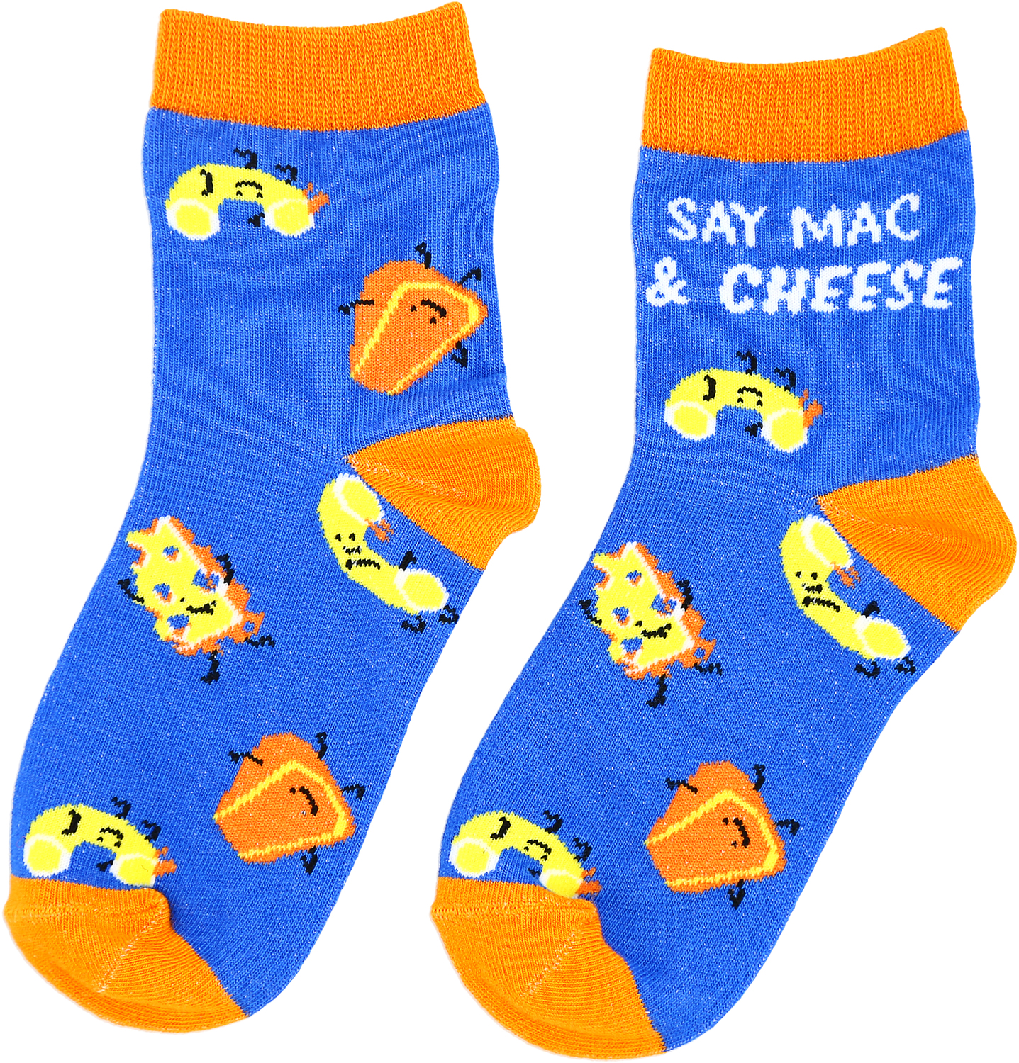 Mac n' Cheese, M/L Youth Cotton Blend Crew Socks - Late Night