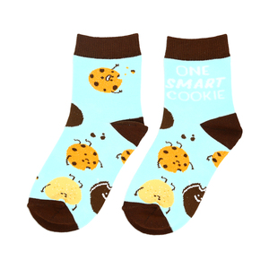Cookies by Late Night Snacks - S/M Youth Cotton Blend Crew Socks