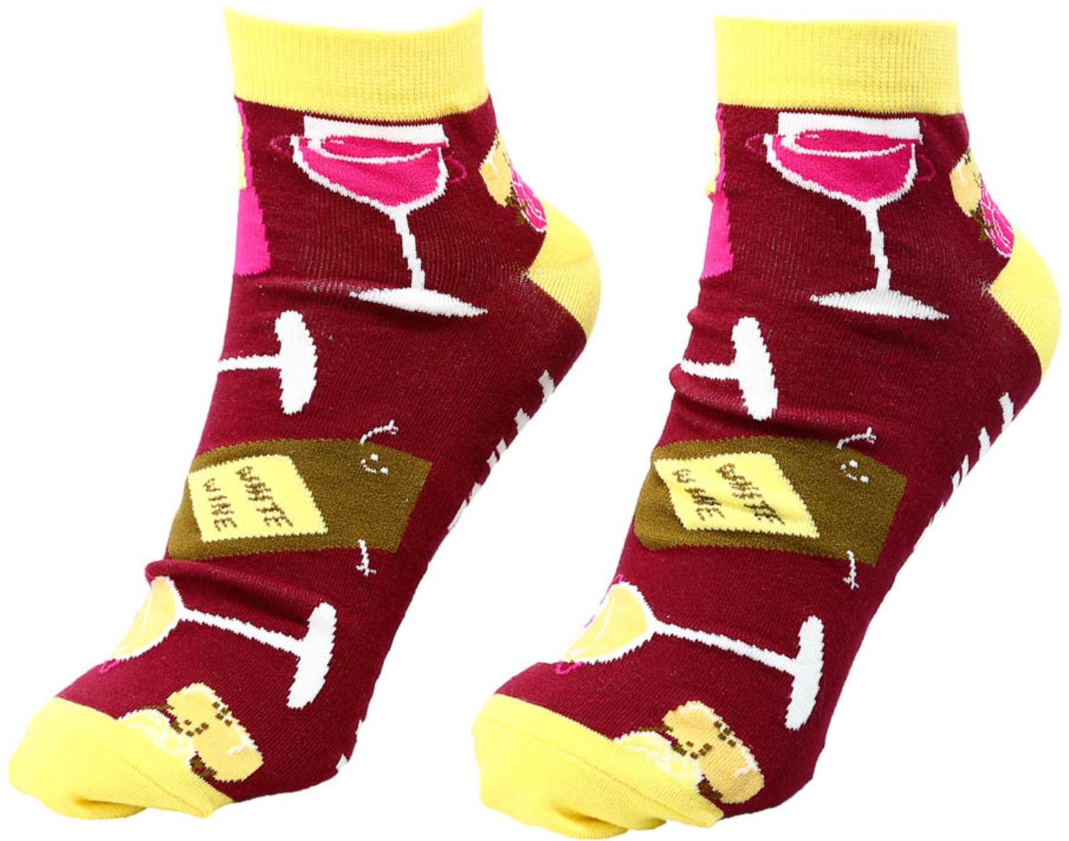Wine by Late Night Last Call - Wine - Cotton Blend Ankle Socks