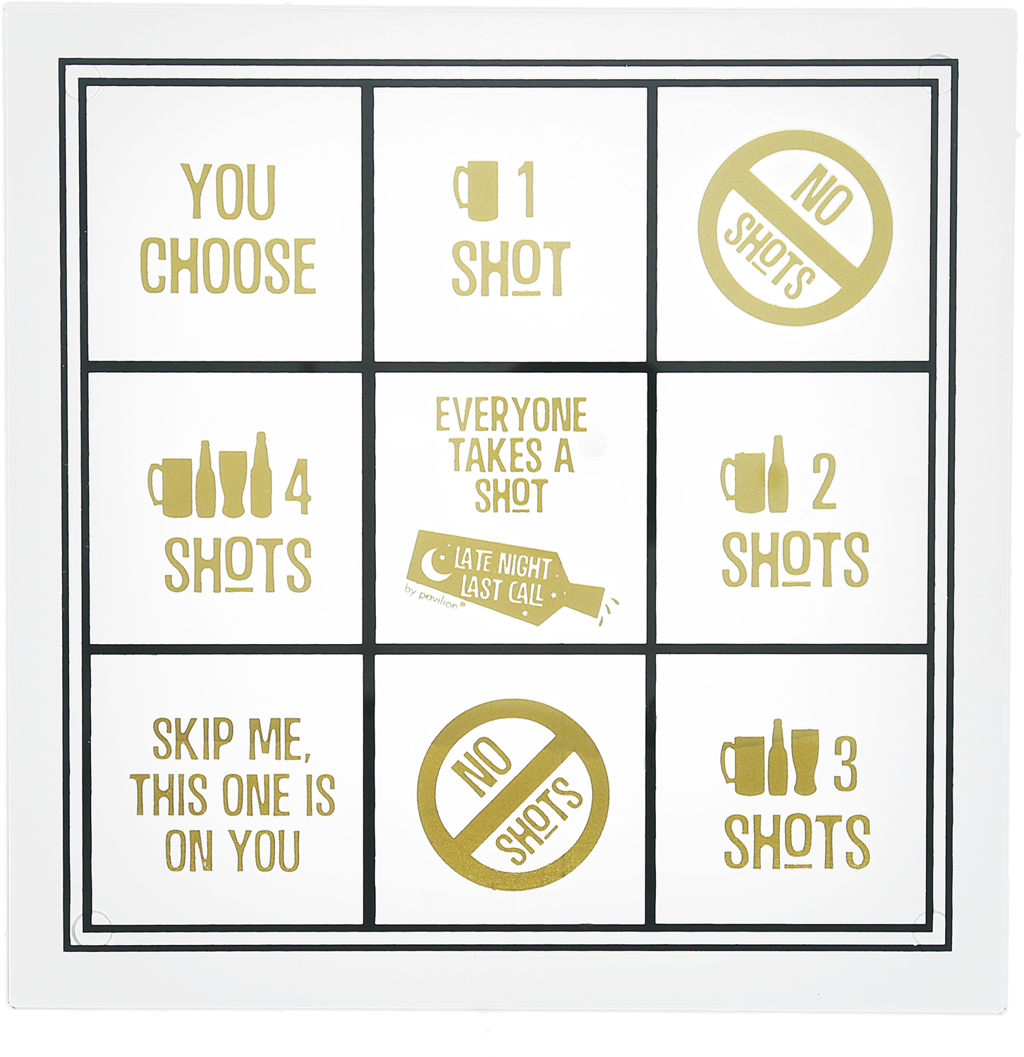 Beer by Late Night Last Call - Beer - 9" Shot Glass Tic Tac Toe