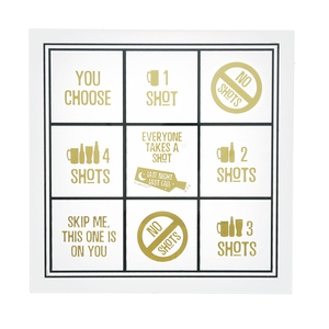 Beer by Late Night Last Call - 9" Shot Glass Tic Tac Toe