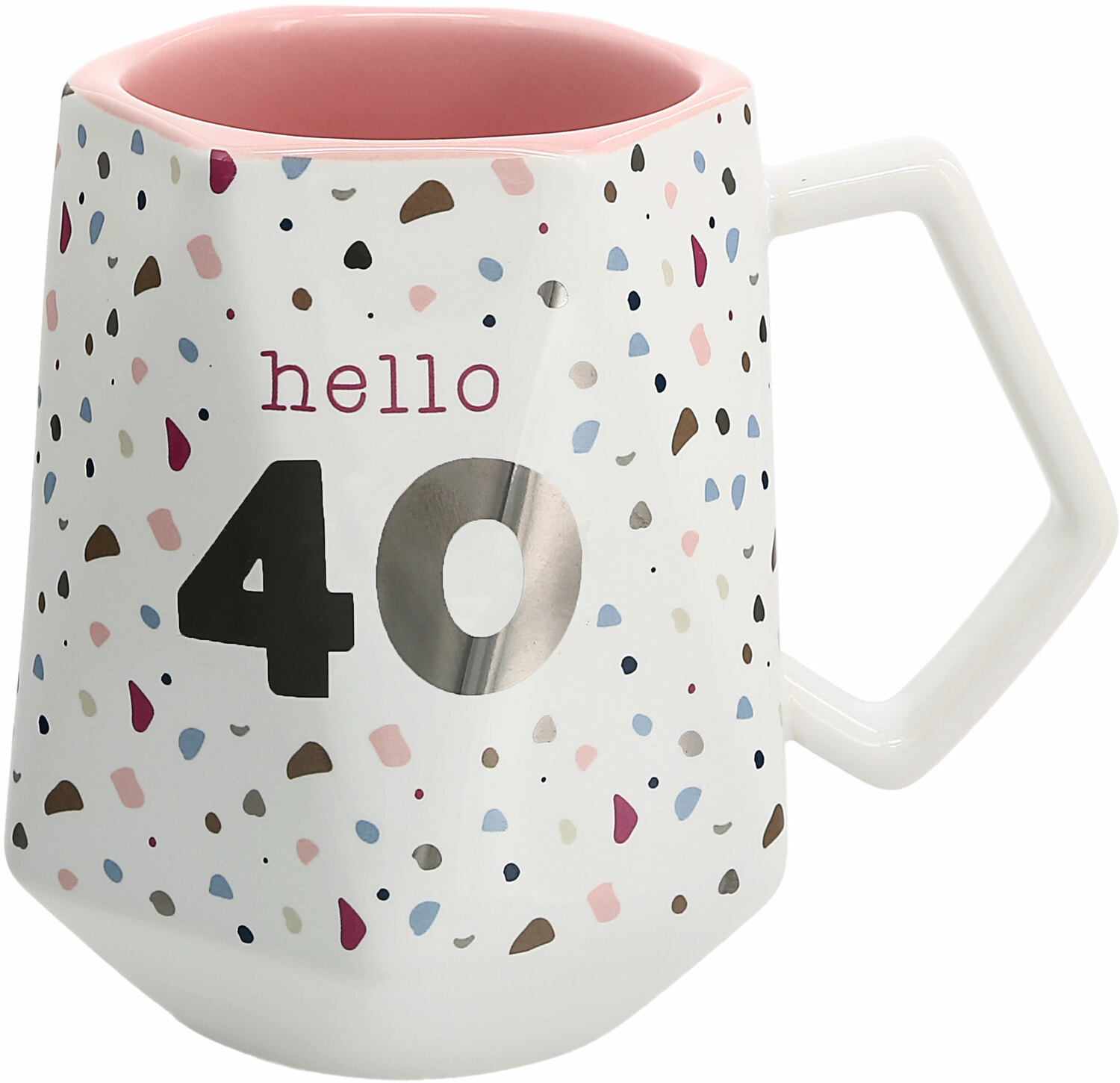 Hello 40 by Happy Confetti to You - Hello 40 - 17 oz Geometric Cup