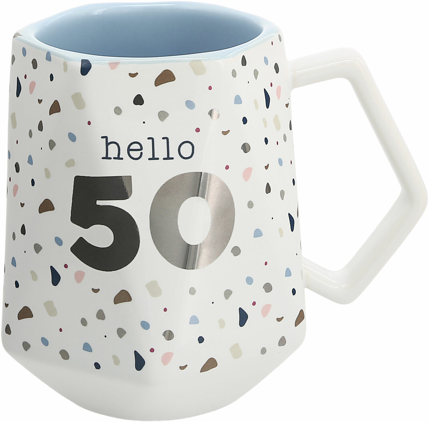 Hello 50 by Happy Confetti to You - Hello 50 - 17 oz Geometric Cup