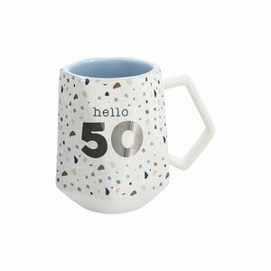 Hello 50 by Happy Confetti to You - 17 oz Geometric Cup