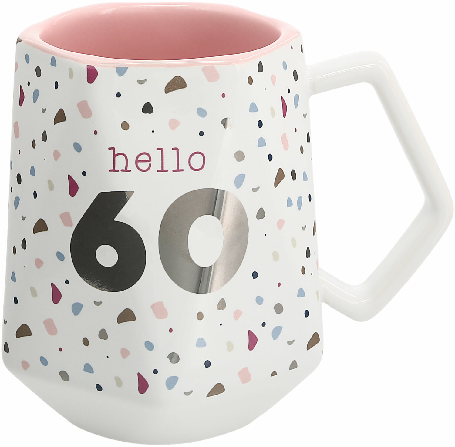 Hello 60 by Happy Confetti to You - Hello 60 - 17 oz Geometric Cup