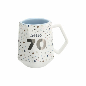 Hello 70 by Happy Confetti to You - 18 oz Geometric Cup