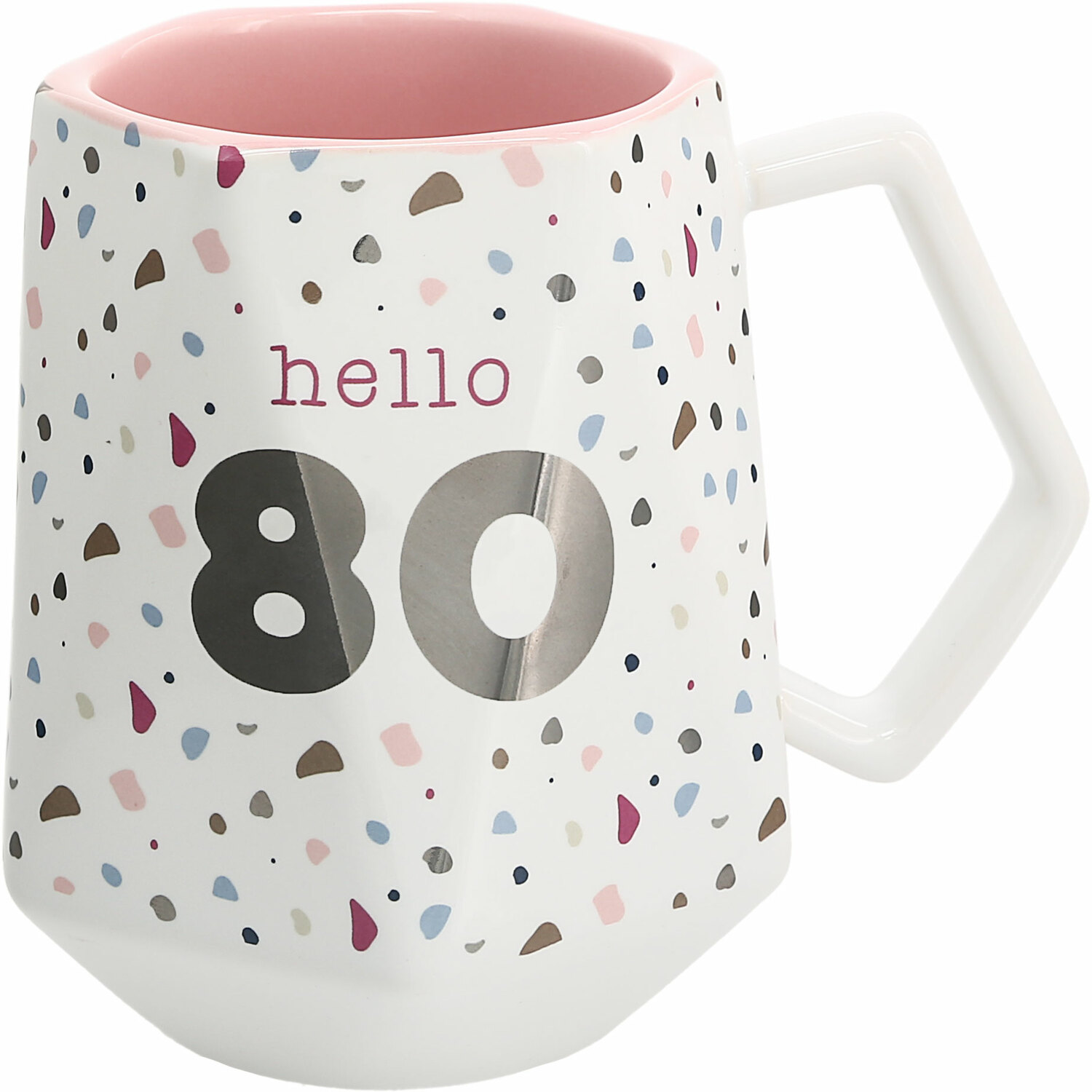 Hello 80 by Happy Confetti to You - Hello 80 - 17 oz Geometric Cup
