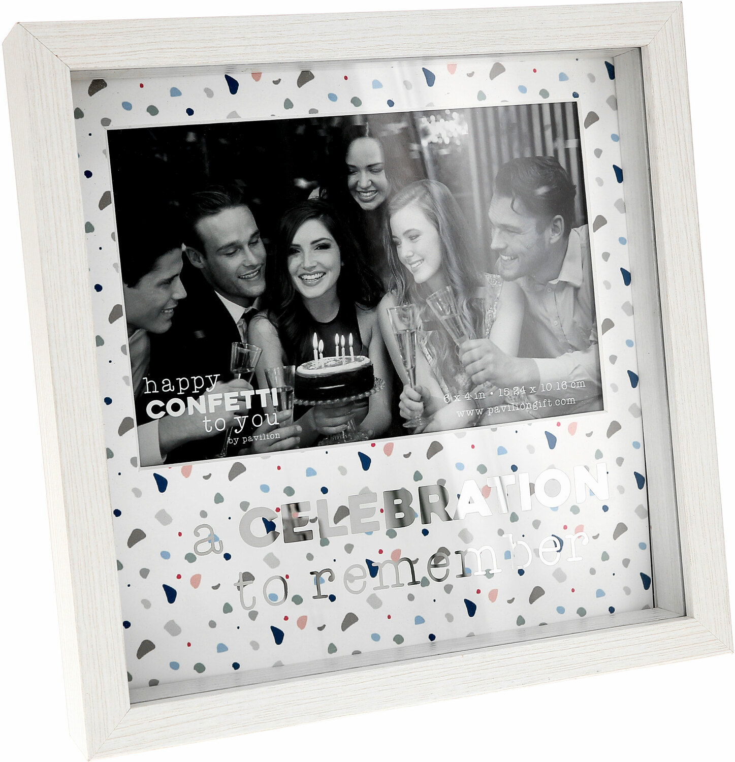 Celebration by Happy Confetti to You - Celebration - 7.5" Shadow Box Frame
(Holds 6" x 4" Photo)