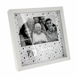 70 by Happy Confetti to You - 7.5" Shadow Box Frame
(Holds 6" x 4" Photo)