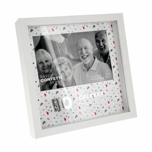 80 by Happy Confetti to You - 7.5" Shadow Box Frame
(Holds 6" x 4" Photo)