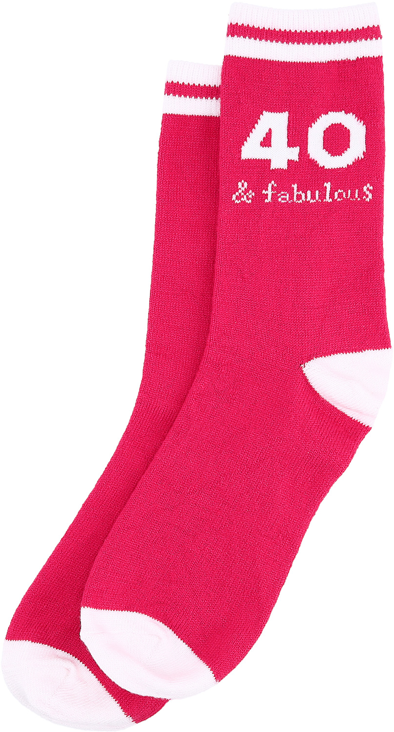 40 & Fabulous by Happy Confetti to You - 40 & Fabulous - Ladies Crew Sock