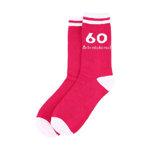 60 & Sensational by Happy Confetti to You - Ladies Crew Sock