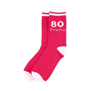 80 & Inspiring by Happy Confetti to You - Ladies Crew Sock