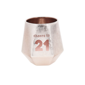 Cheers to 21 by Happy Confetti to You - 3 oz Geometric Shot Glass