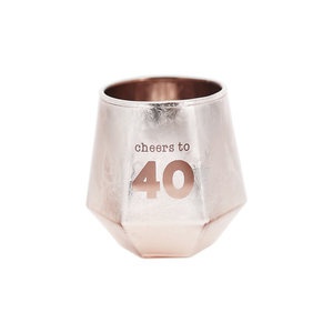 Cheers to 40 by Happy Confetti to You - 3 oz Geometric Shot Glass