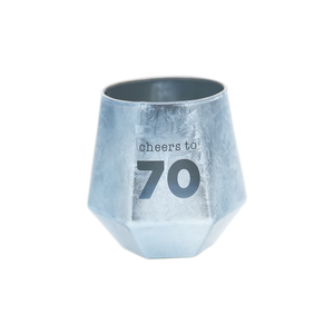 Cheers to 70 by Happy Confetti to You - 3 oz Geometric Shot Glass