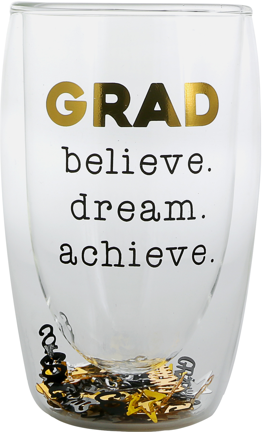 Grad by Happy Confetti to You - Grad - 14 oz Double-Walled Glass