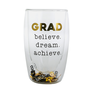 Grad by Happy Confetti to You - 14 oz Double-Walled Glass