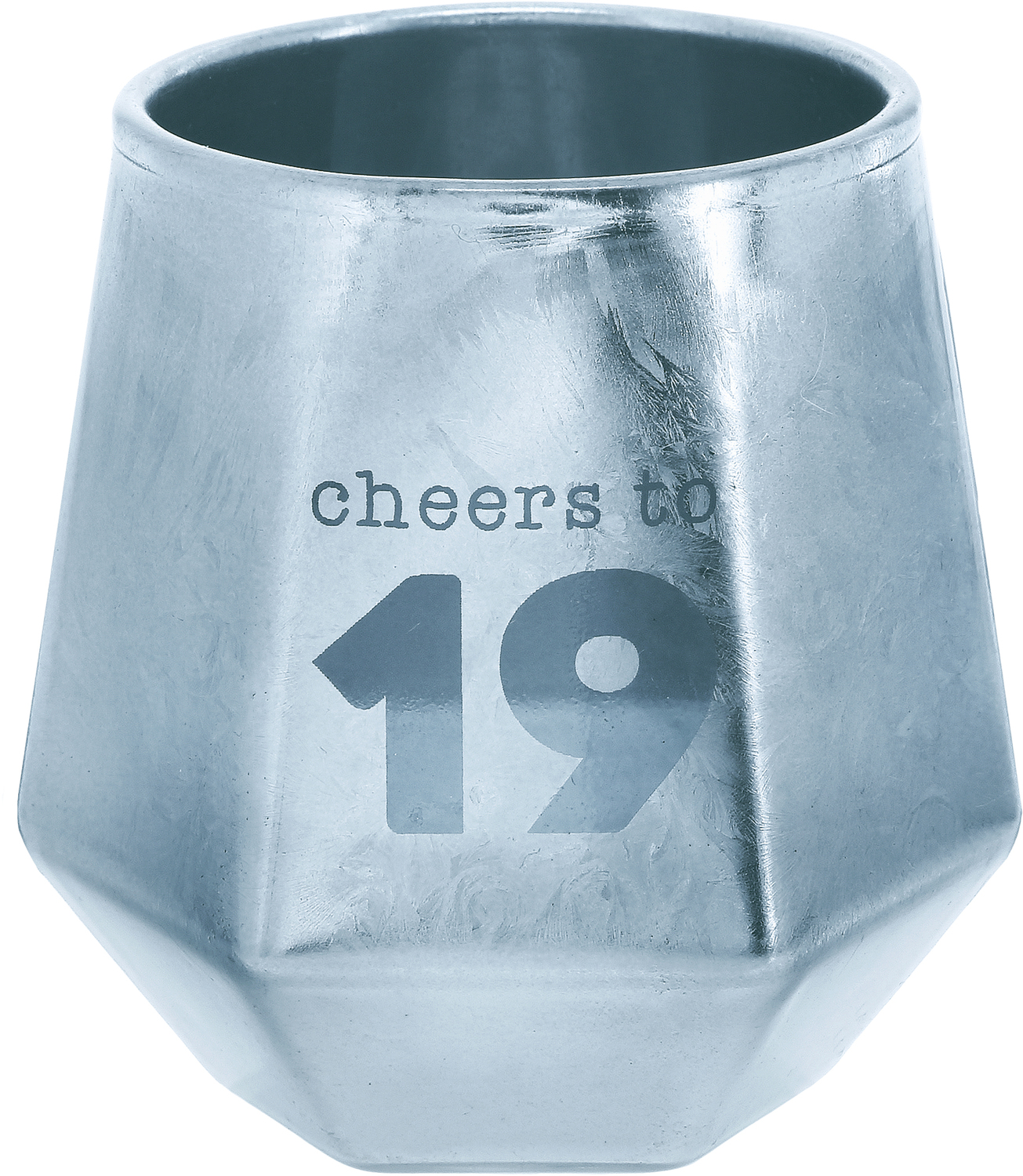 Cheers 19 by Happy Confetti to You - Cheers 19 - 3 oz Geometric Shot Glass
