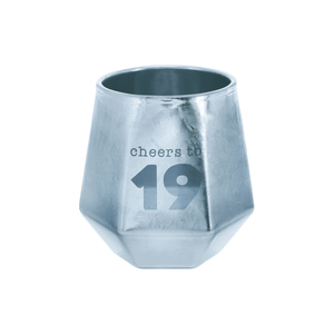 Cheers 19 by Happy Confetti to You - 3 oz Geometric Shot Glass