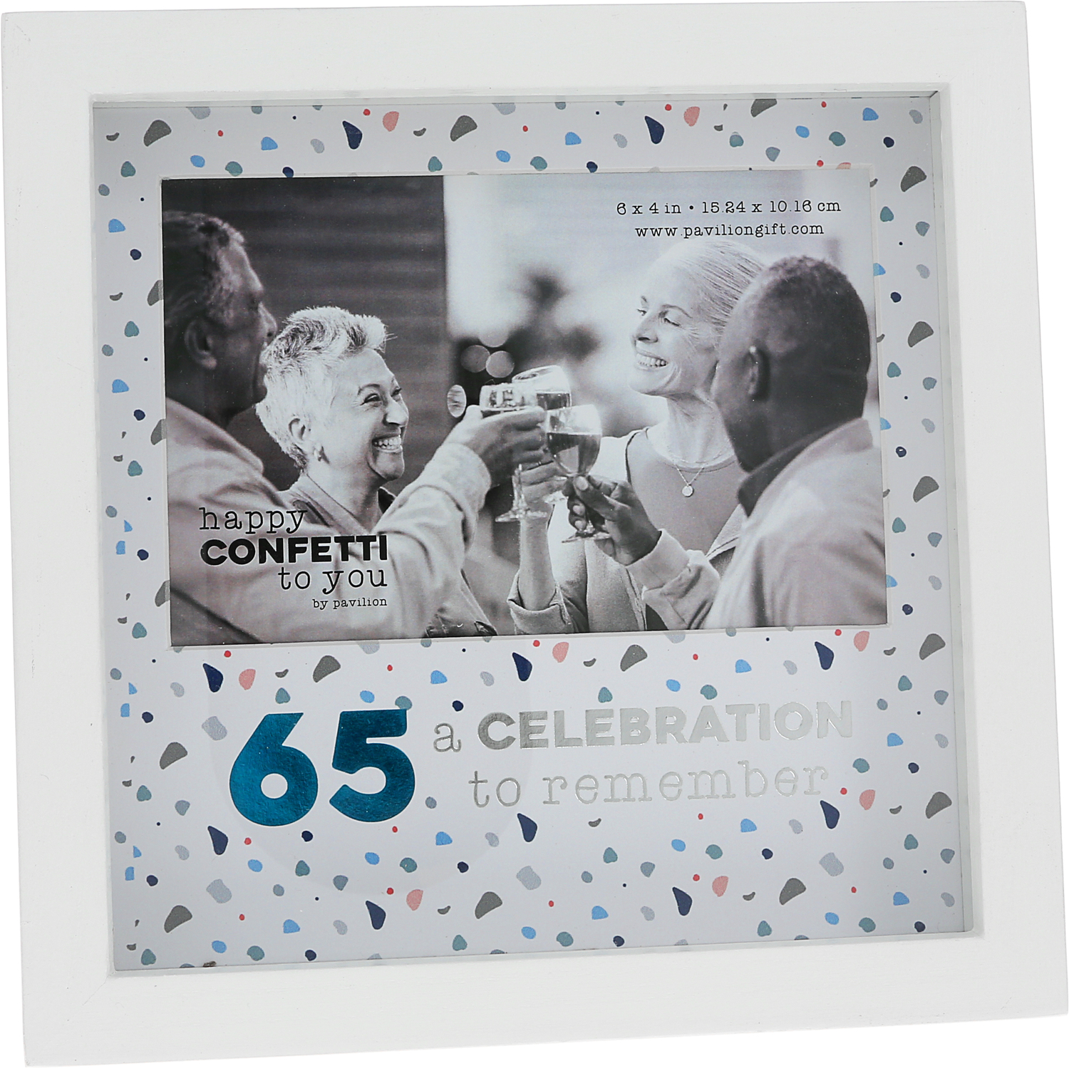 65 by Happy Confetti to You - 65 - 7.5" Shadow Box Frame
(Holds 6" x 4" Photo)