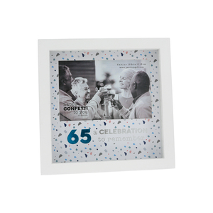 65 by Happy Confetti to You - 7.5" Shadow Box Frame
(Holds 6" x 4" Photo)