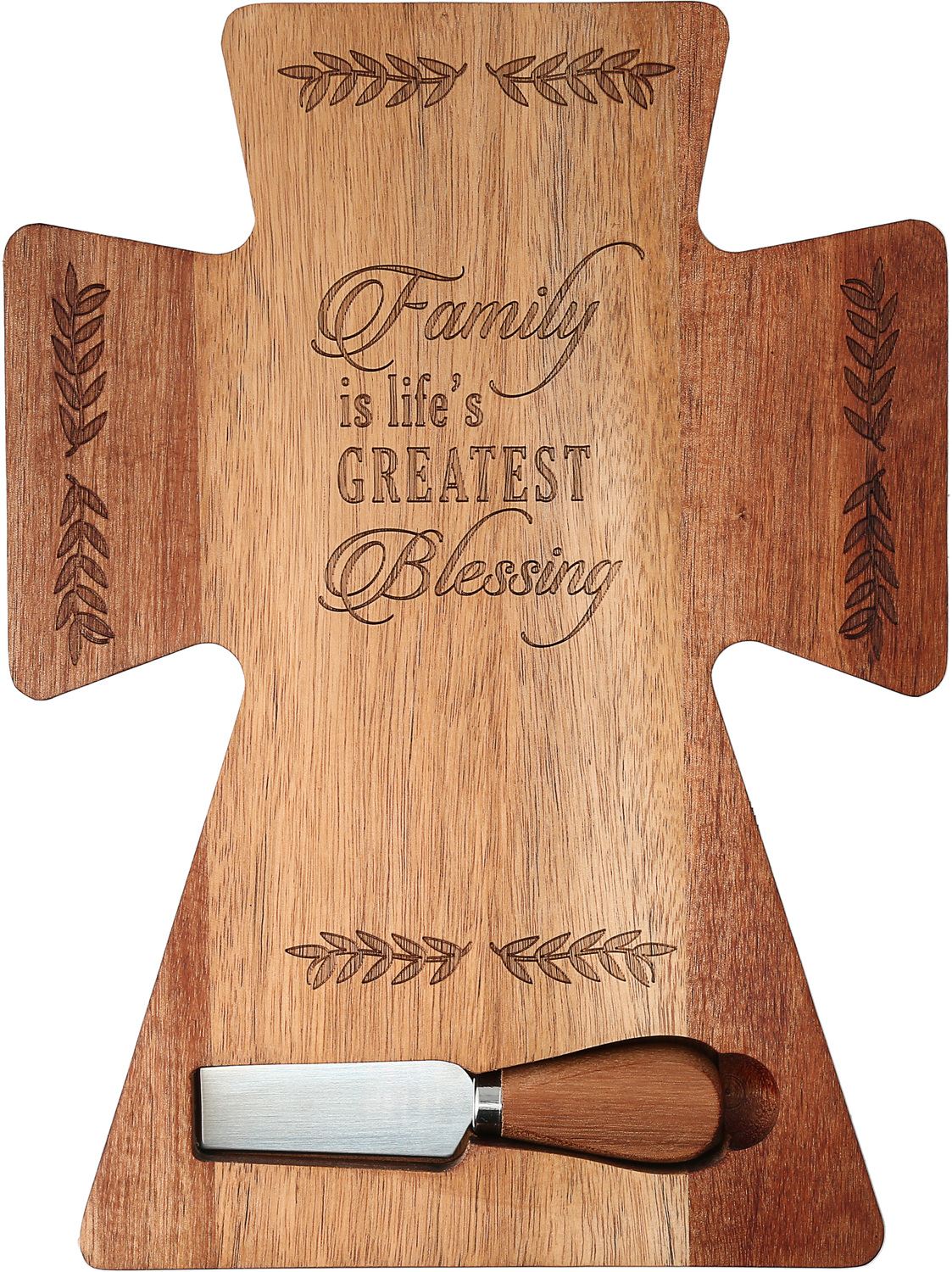 Family by Blessed by You - Family - 12" Acacia Cheese/Bread Board Set